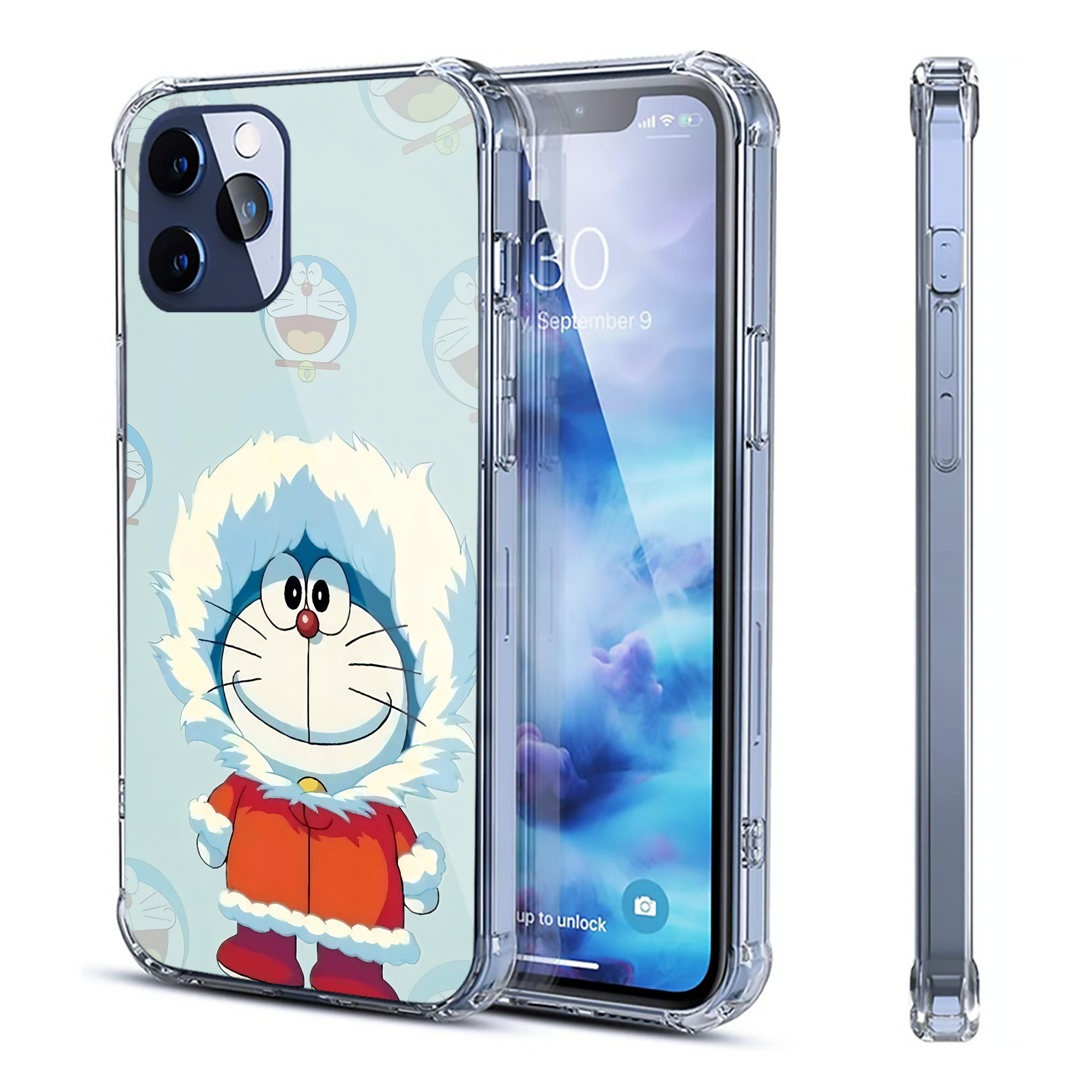 （画像用） ドラえもん Doraemon 【iPhone 12シリーズ対応】透明スマホケース（クリアソフトケース）